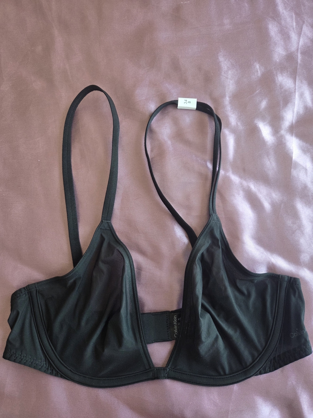 NWT Women's Calvin Klein Black Underwire Bralette - Minimal Support 34B
